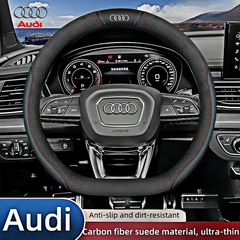 

Car Non-Slip Leather Perforated Breathable Steering Wheel Cover Audi A3 A4 A5 A6 A7 A8 Q1 Q2 Q3 Q5 Q7 Q8 S3 S4 S5 S6 Rs3