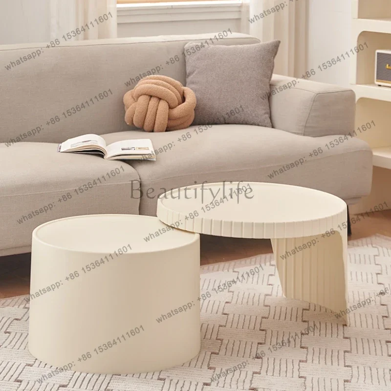Modern Nordic Side Coffee Table Trau Modern White Round Simple Coffe Table Mesa Lateral White Stoliki Do Kawy Furniture For Home
