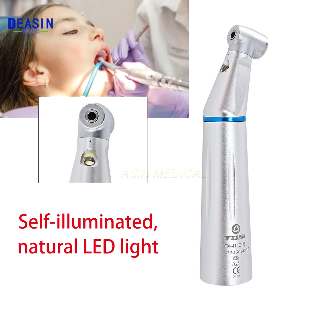 Dental  Tosi Brand Push Button Contra Angle Handpiece With Generator For E Type Micromotor Tools