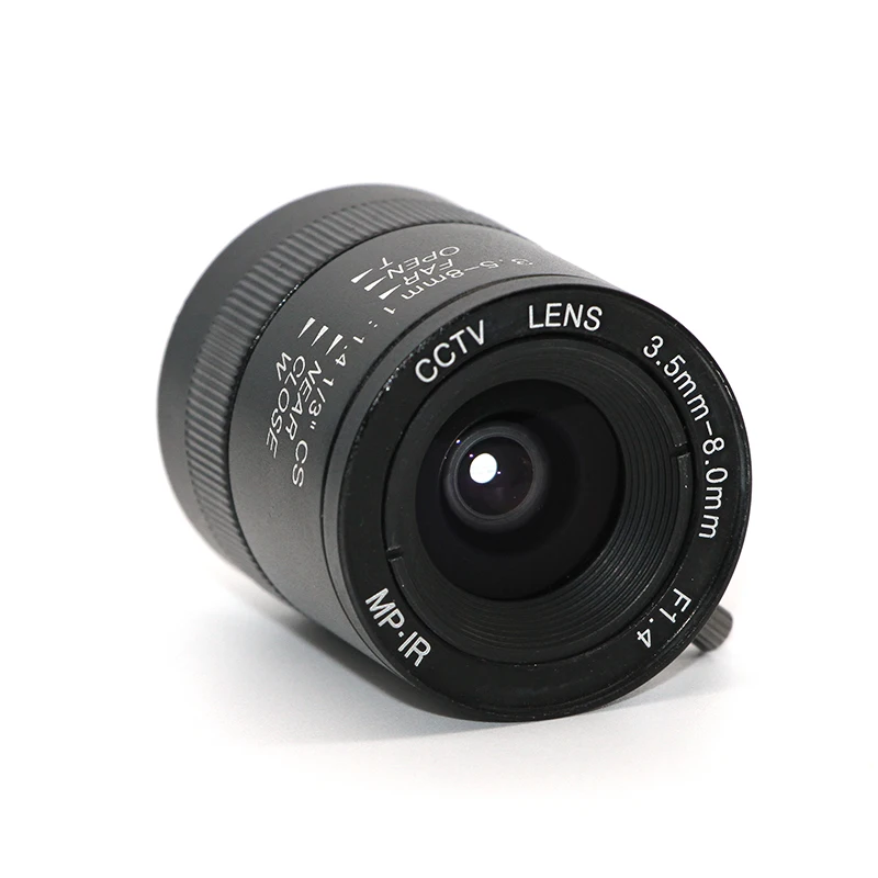 3.5-8mm manual zoom industrial camera lens 3 million CS interface 1/3 inch visual inspection camera