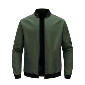 pring Autumn Casual Solid Fashion Slim Bomber Jacket Men Overcoat New Arrival Baseball Jackets Men's Jacket 5
