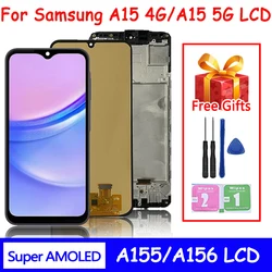 Super AMOLED Small Size For Samsung A15 A155F A155F/DS LCD Display Touch Screen Digitizer For Samsung A15 5G A156B A156B/DS LCD