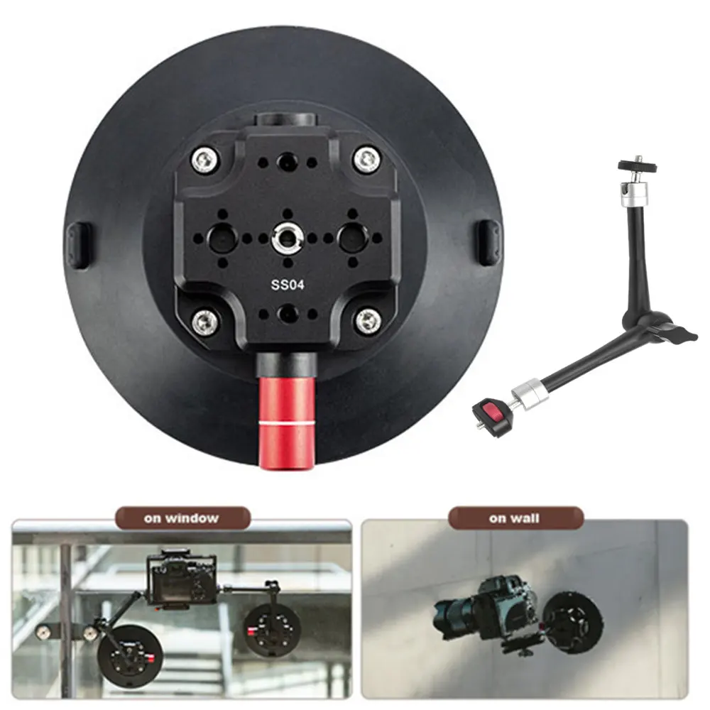 Pompa ręczna próżniowe nasadki ssące 1/4 "3/8" ARRI lokalizowanie otworu stabilizator kamery uchwyt do GoPro Insta360 Auto lampa samochodowa stojak