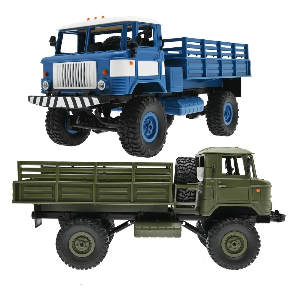 WPL B-24 Remote Control Military Truck Off-Road 4WD RC Car 4 Wheel Drive Climbing B24 GAZ-66 Vehicle DIY Tire Canvas for Boy Toy