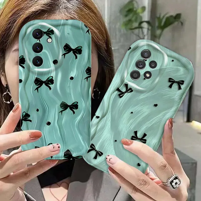 

Cool Sweet Black Bow Pattern For Samsung Galaxy A 73 72 71 54 53 52 51 50 A50s 34 33 32 30s 13 M 22 32 M10s 14 F14 Phone Case
