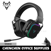 Rapoo Vh850 Earphone Surrounds Ear Wireless 3 Mode Rgb Headphones Long Endurance Customize 46 Hours Office Gaming Earphones Gift