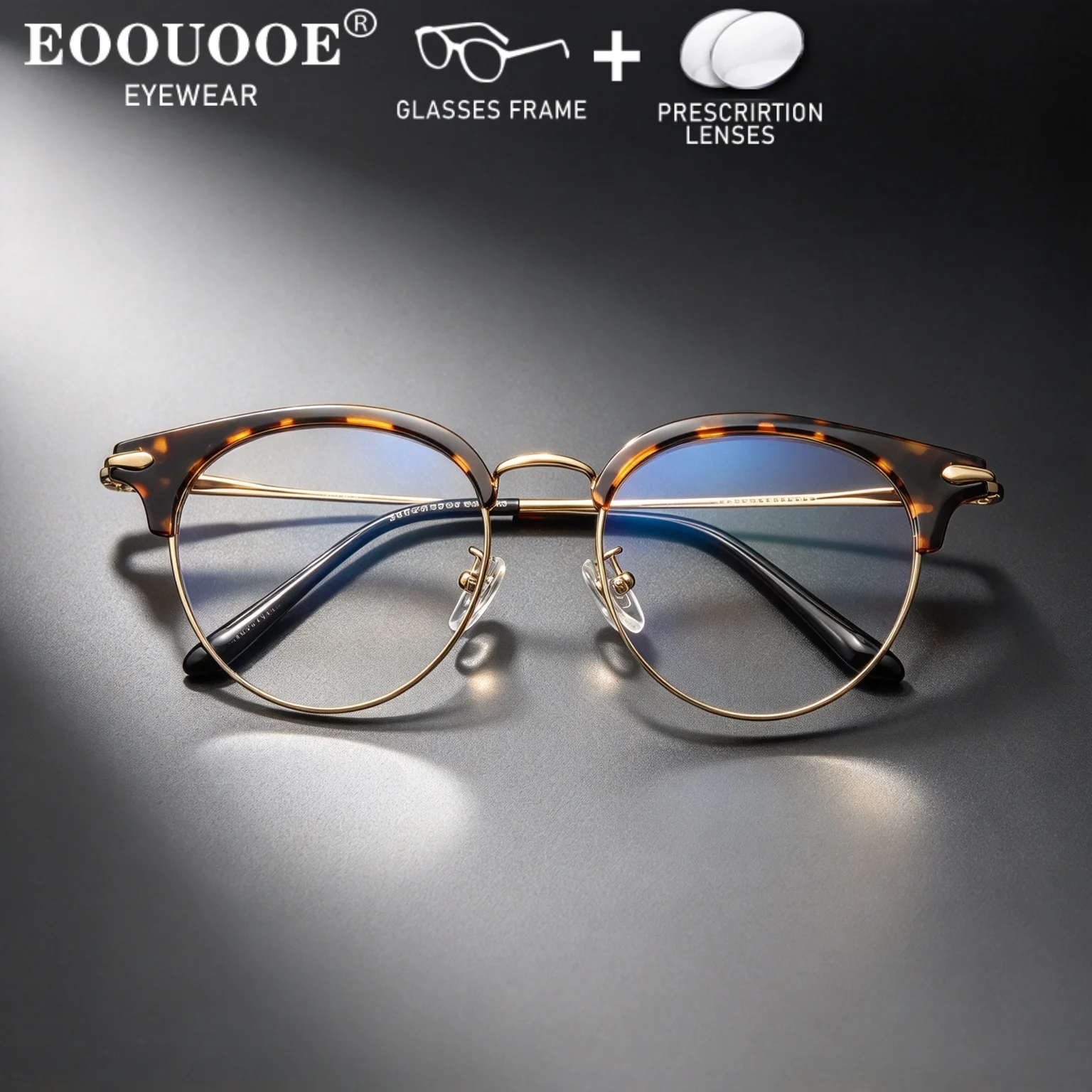 Retro Eyebrows Glasses Titanium Acetate Optics Eyeglasses Anti-Reflection Lenses Myopia Prescription Recipe UV scratch-resistan