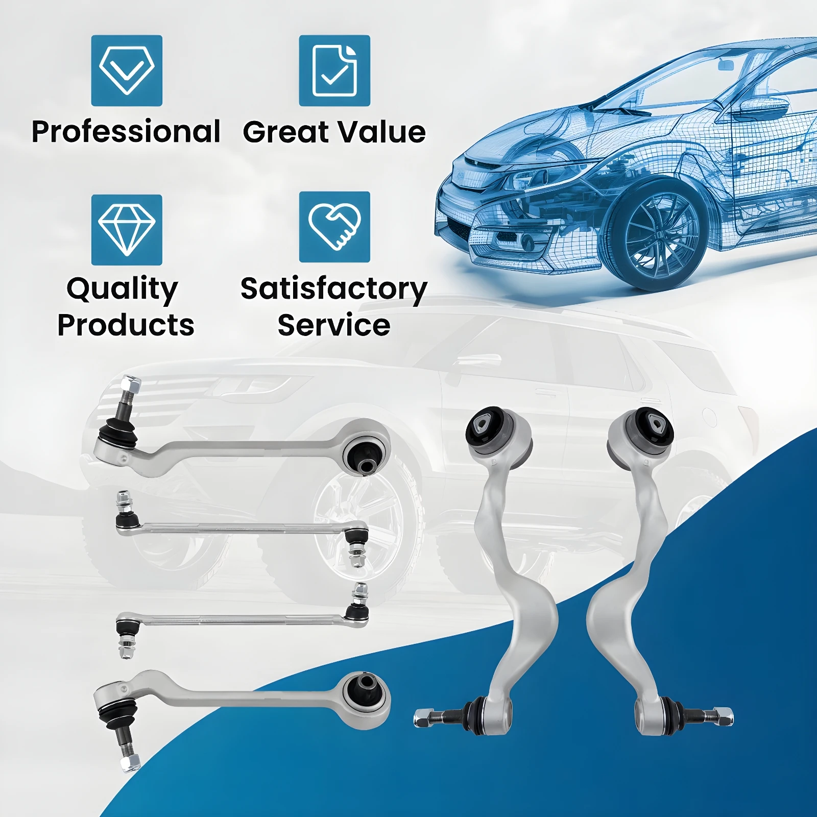 

Передние рычаги подвески + стойки стабилизатора для BMW 128I 135I 325i 328i 330I