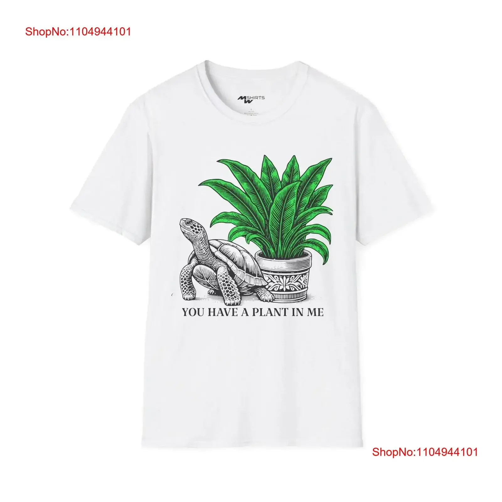 

Vintage Engraving Turtle T Shirt You Have a Plant in Me Softstyle vintage Washed streetwear Versatile graphic homme Unisex