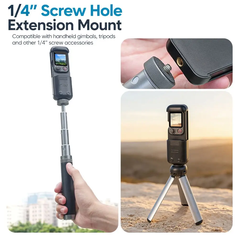 New Sliding Remote Control Protective Case Snap-On Plastic FrameTap Case Shockproof Portable Viewfinder Cover for Osmo Pocket 4P