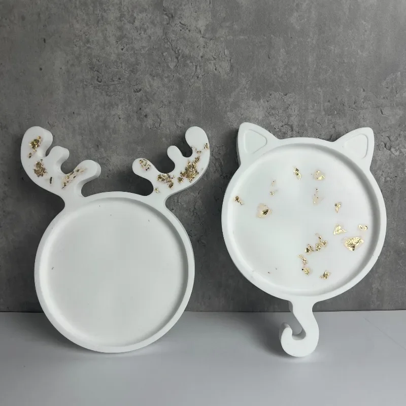 Alce Antlers vassoio a forma di stampi in Silicone fatti a mano fai da te Design artigianato strumenti di gioielli di natale stampo in ceramica