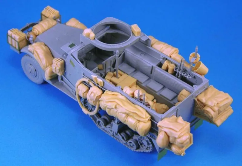 1/35 Scale DieCast Resin Model Assembled Kit US M3A1 Halftrack Stowage Set (No Vehicle) Unassembled Unpainted