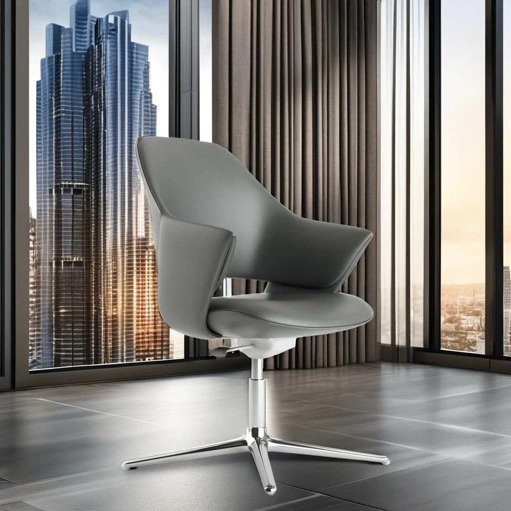 Modern Swivel Executive Boss Desk Chair Genuine Cow Leather Office Chair with Lift Style Adjustable Furniture by Manufacture