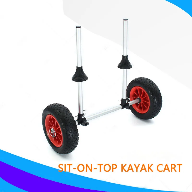 Trailer Kayak Direct Insertion Type Detachable Canoe Trolley Cart Adjustable Width With Drainage Holes Boat Accessories