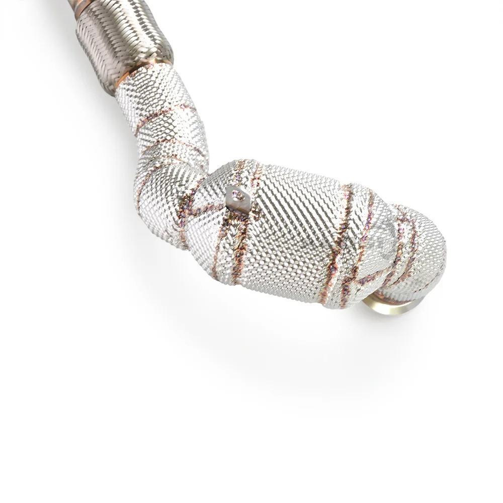 Adecuado para Volkswagen Golf8 MK8 GTI 2.0T 2019-2023 bajante de acero inoxidable con cubierta de aislamiento térmico