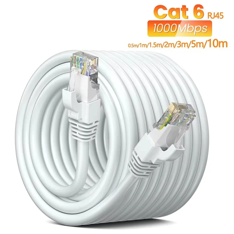 LAN Internet Cable Accessories Cat6 RJ45 Ethernet Cable 0.5M 1M 2M 3M 5M 10M Shielded Network Patch Cord For Home Office Network