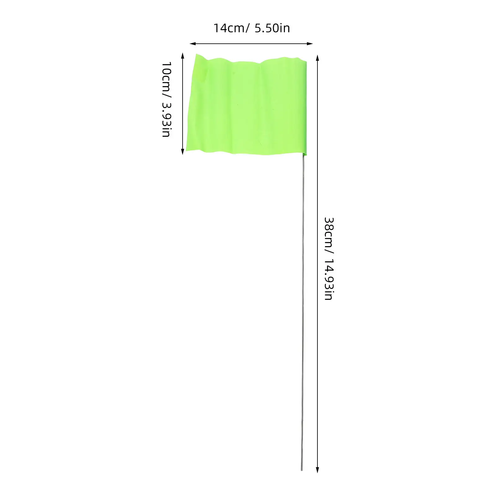 50Pcs Outdoor Garden Stake Flags High Visibility Colored Marking Flags Quick Ground Spike Stakes for Landscaping Property Lines