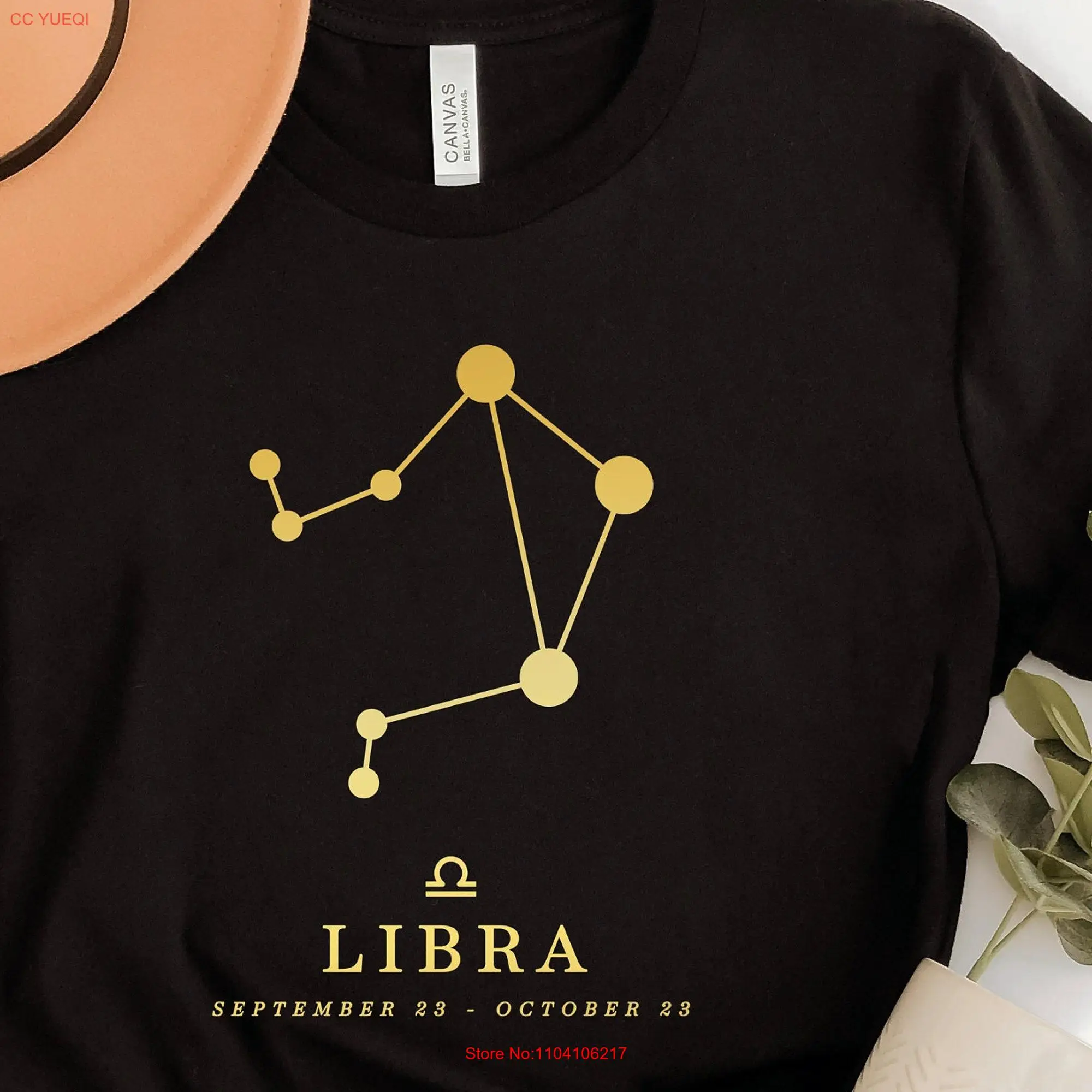 Libra T Shirt Birthday Zodiac For long or short sleeves