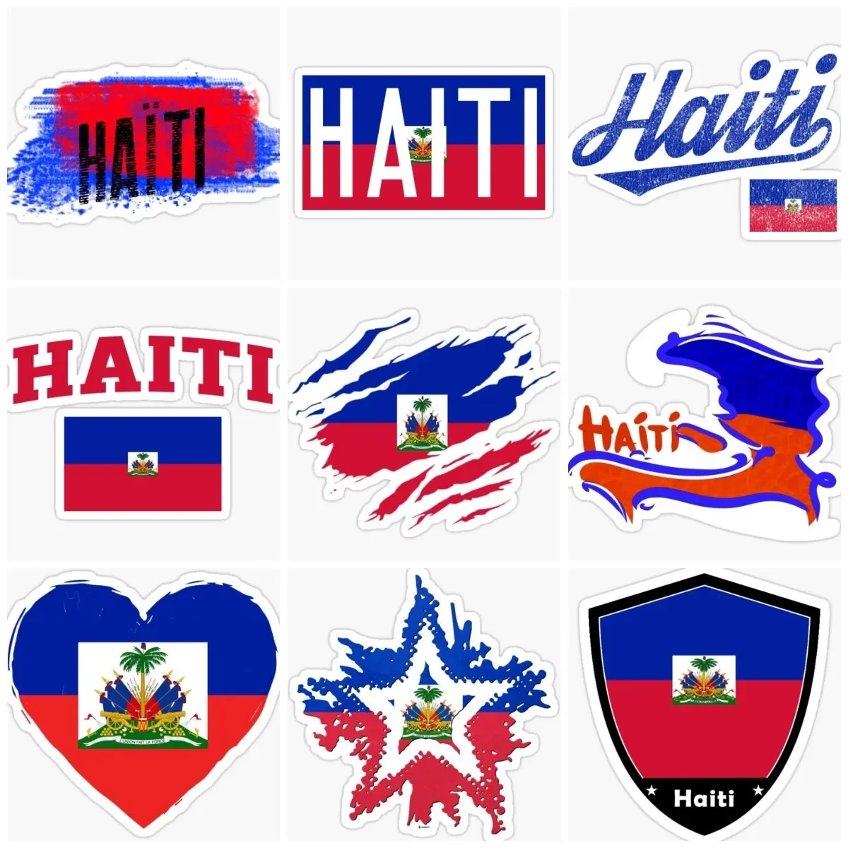 

Haitian HT Flag Map Emblem Creative Sticker Bike Accessories Camper Truck Motorcycle Laptop Wall Car Window Glass Helmet Decal