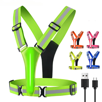 Outdoor Night Walking Safety Vests Highlight Adjustable Lightweight Reflective Vest Biking Safety Straps Waterproof Running Gear