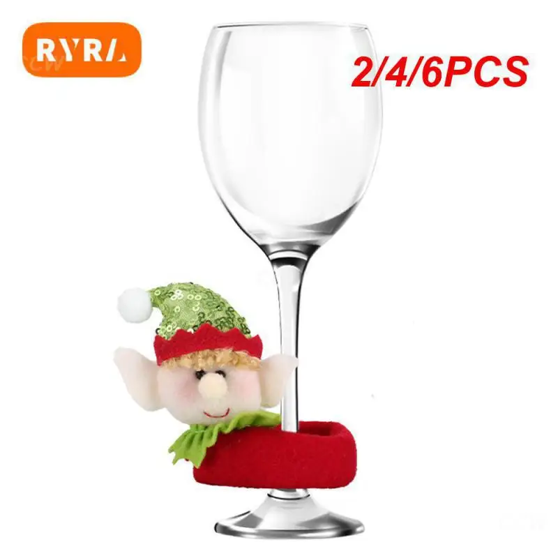 2/4/6PCS Christmas Decorative Wine Bottle Set Unique Practical Christmas Best Seller Joy Popular Festive Party Supplies