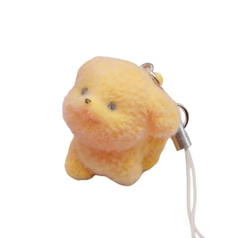 98km Velvety Resin Flocking Keychain Lightweight Animal Charm For Everyday Carry