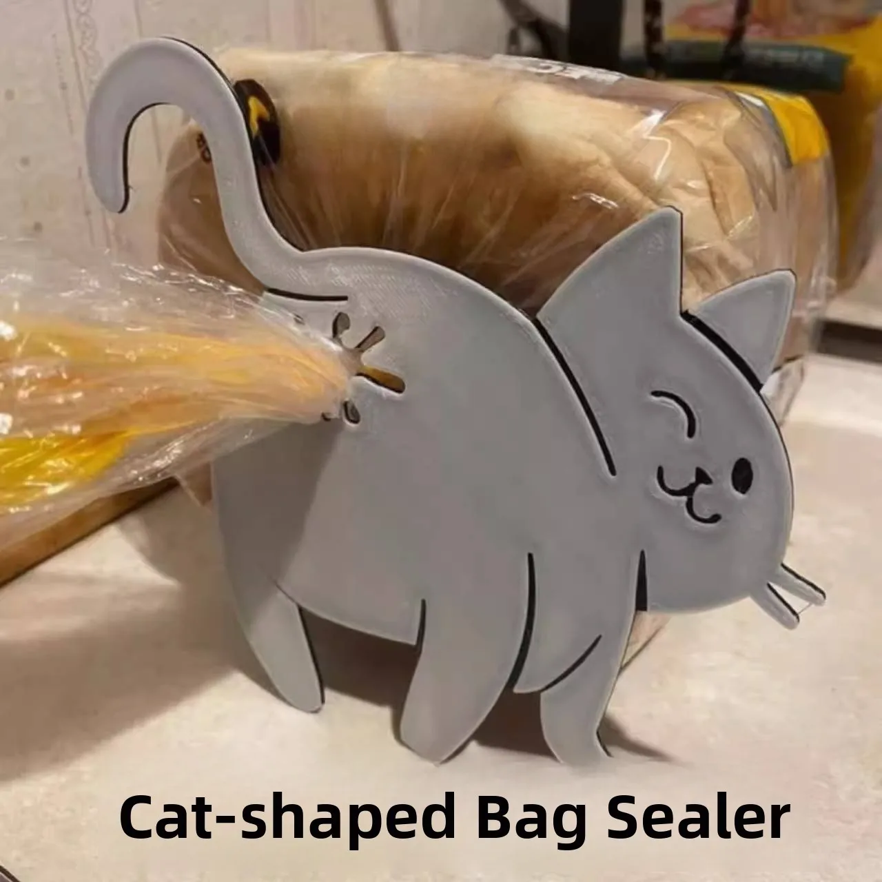 

Cute Sna Bag Ser Acrylic Material Food Preservation Clamp Decorative Gift Kitchen Storage Tool Pet Supplies