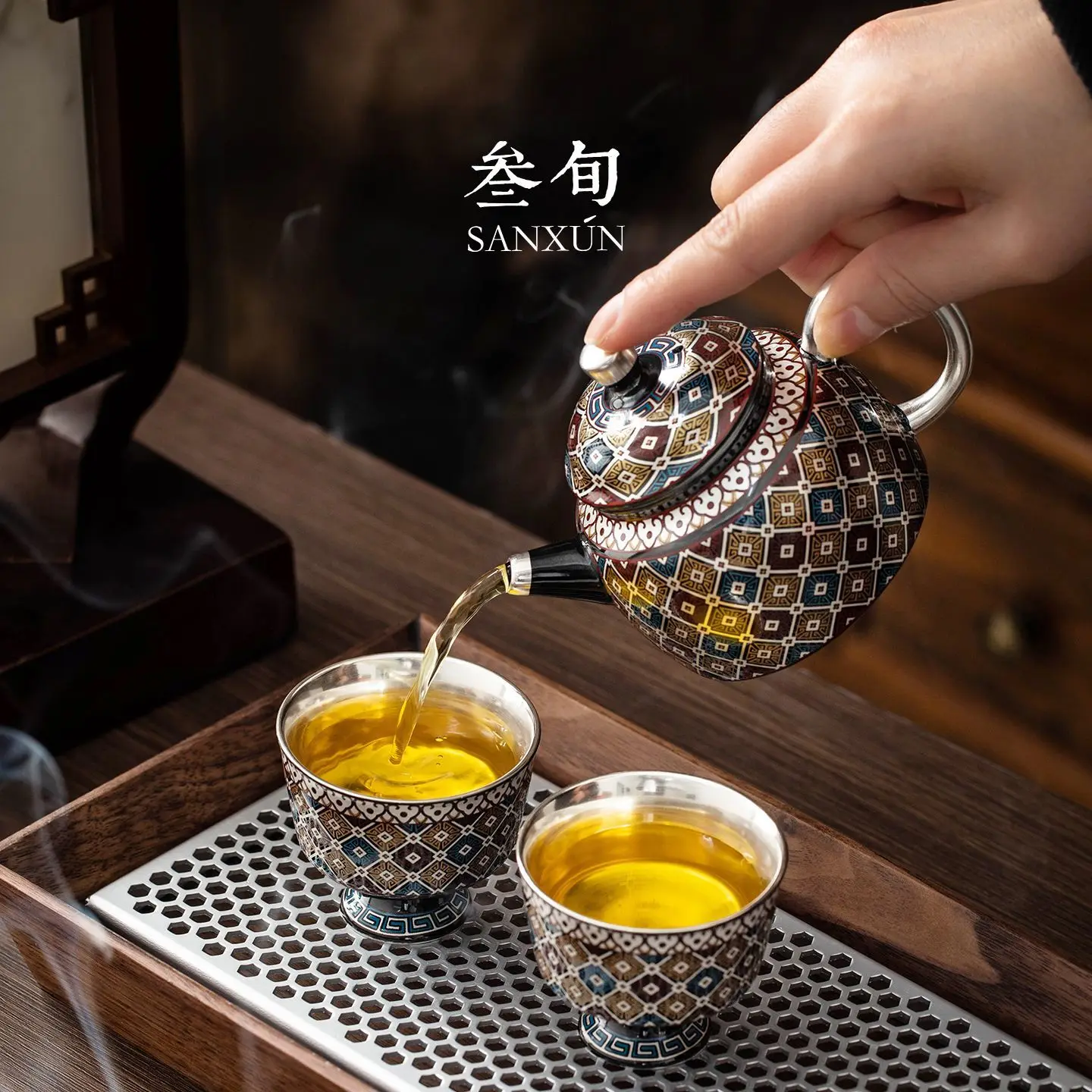 30-Year-Old Gilded Silver Dunhuang Xishi Teapot High-End Tea Set A Gift For Elders Leaders Friends Housewarming Or Wedding