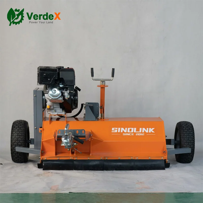 CE Approved 4-Stroke 420cc ATV Flail Mower Towable Powered 15HP Grass Cutting Machine Roadside Quad UTV Garden