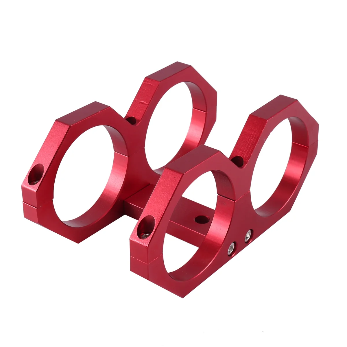 Red 55-70mm Aluminum Dual Fuel Pump Clamp Cradle Mounting Bracket for Bosch 044 Fuel Pump