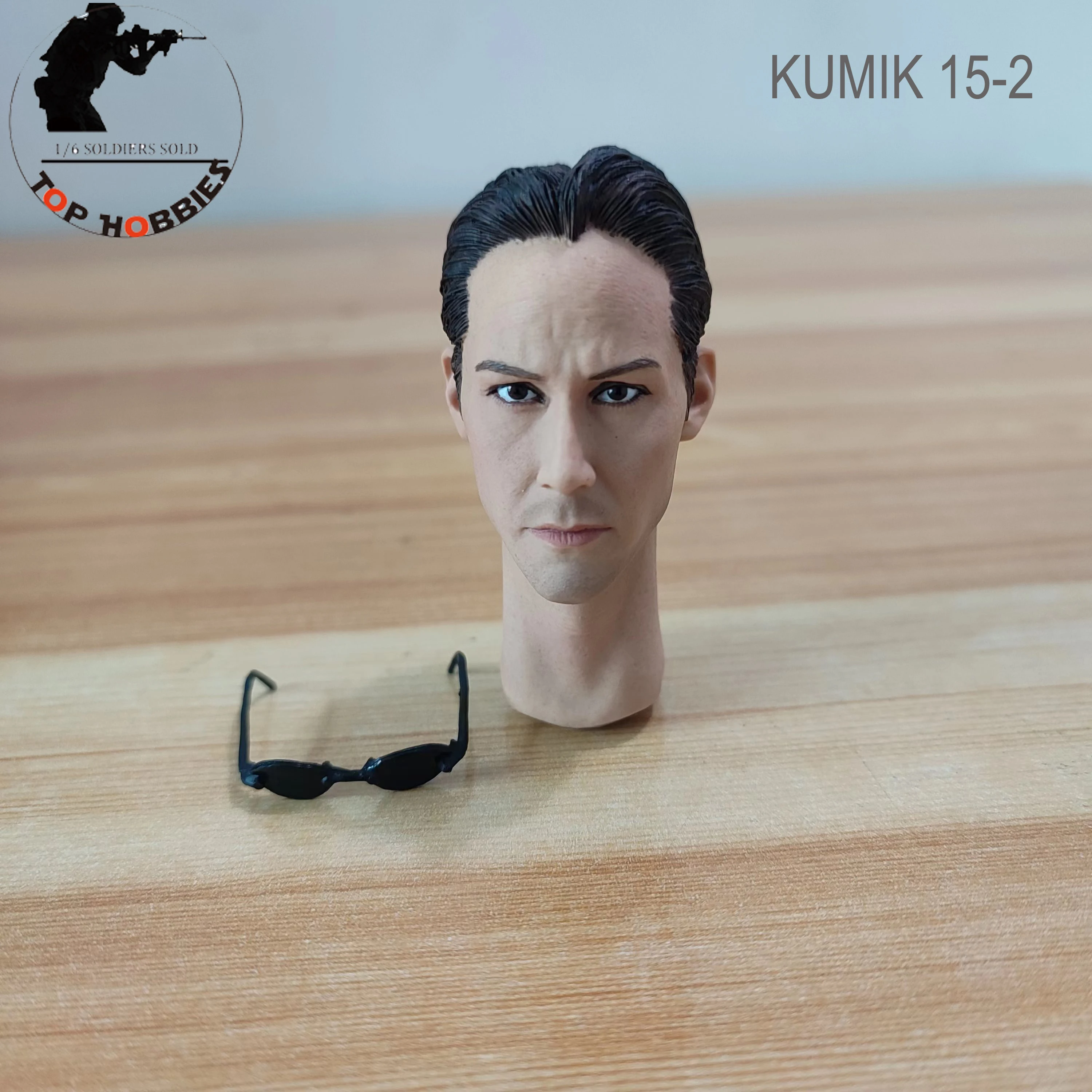 

KUMIK KM15-2 1/6 Sca Keanu Reeves Мужская голова Скульптура Нео Матрица 1:6 Человеческая голова Скульптура Резьба Подходит для 12-дюймовой фигурки тела