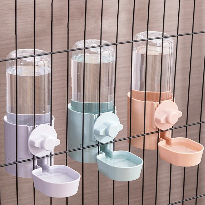 

Automatic Pet Feeder Cage Hanging Bowl Water Bottle Food Container Dispenser For Puppy Cats Rabbit Birds Pet Feeding Product Pet