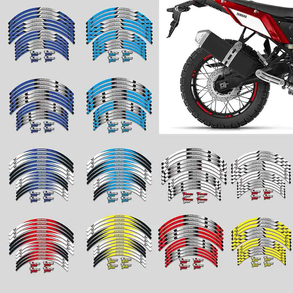 For YAMAHA TENERE 700 T700 XTZ700 Rim Wheel decal Reflective Sticker TENERE700