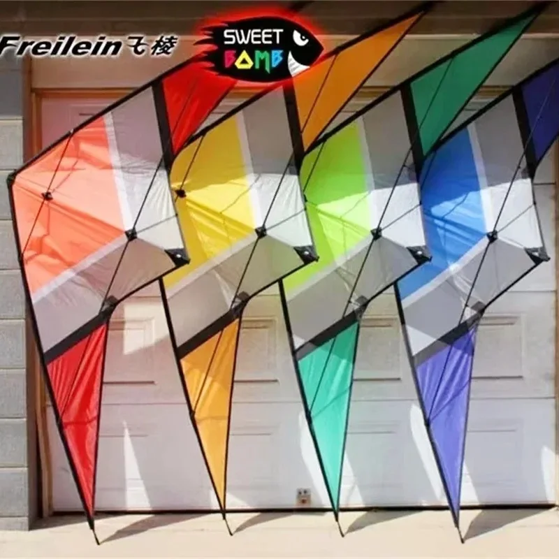 

free shipping 250cm dual line stunt kite loudy large pull Freilein sweetbomb kite parachute outdoor games for children windsock