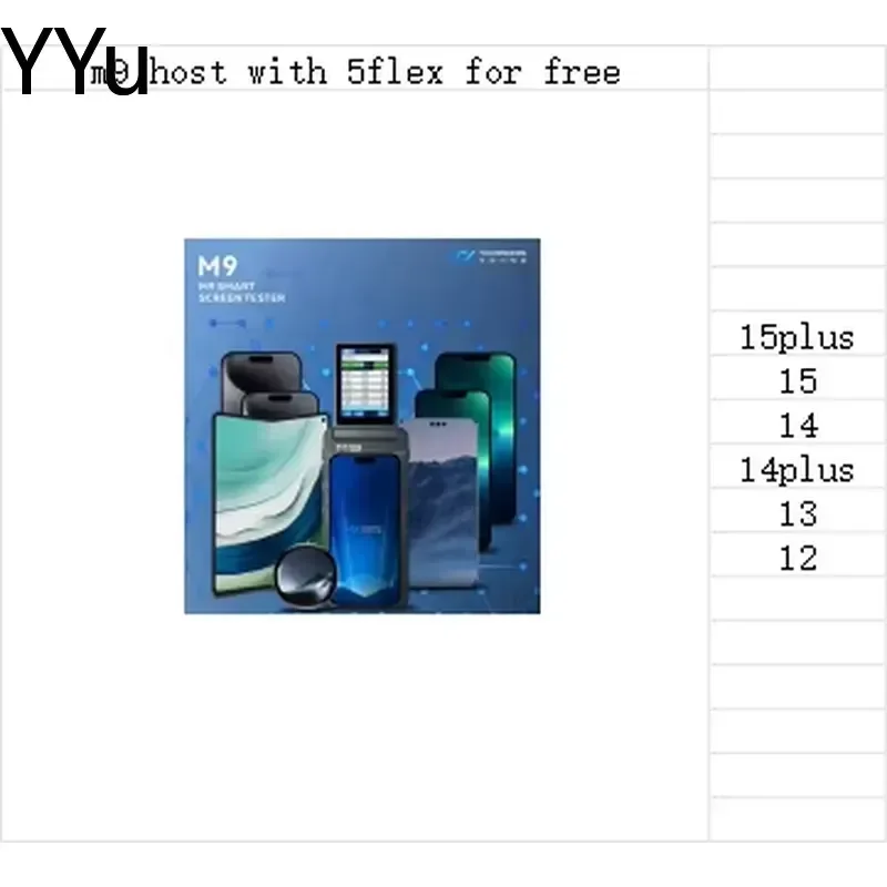 custom for YCX M9 Smart Screen Tester Display Touch Scribing Original Color Brightness Adjustment Tool for iPhone 17 Pro Max