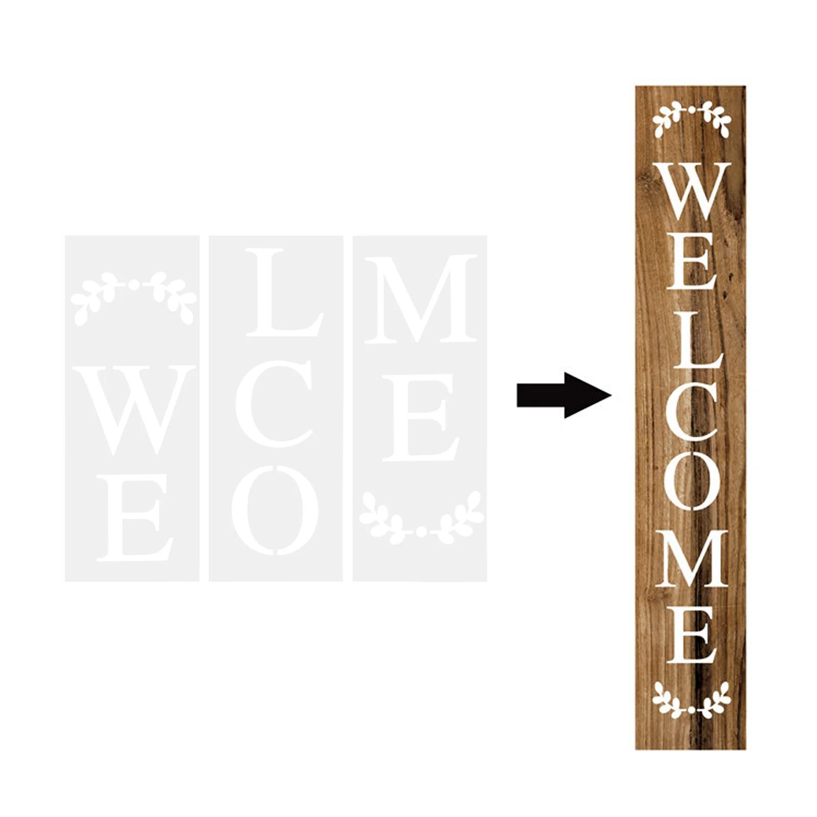 

Painting Template Reusable Stencils Spraying Chalk Welcome Board The Pet English Words
