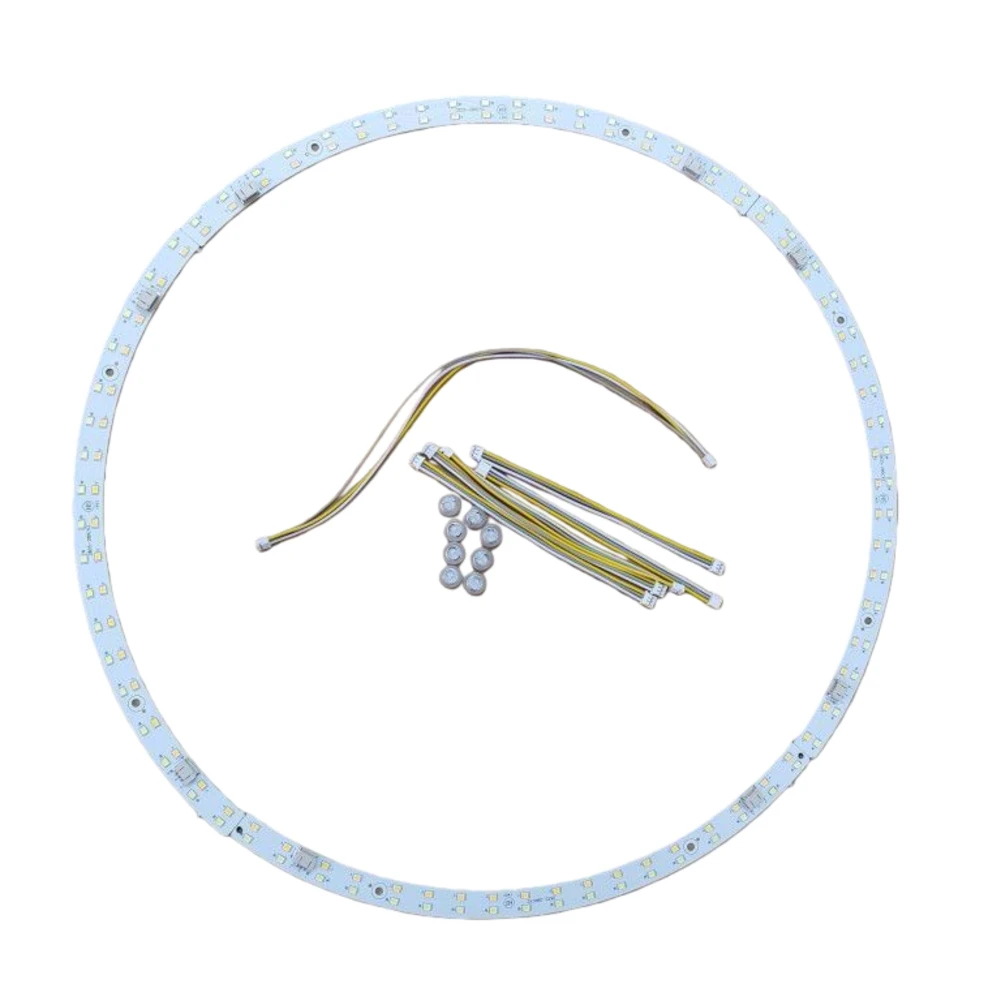 Curved LED Strip for Ceiling Fan For SMD Mount Tri Color 18W 27W 36W Transparent Plastic Stylish Replacement Choice