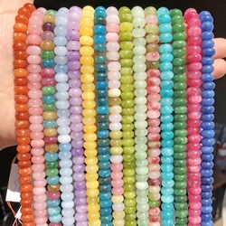 주판 5x8mm 천연석 Rondelle 비즈 전기석 인회석 Amazonite 페리도트 루즈 비즈 DIY 만들기 팔찌 우정