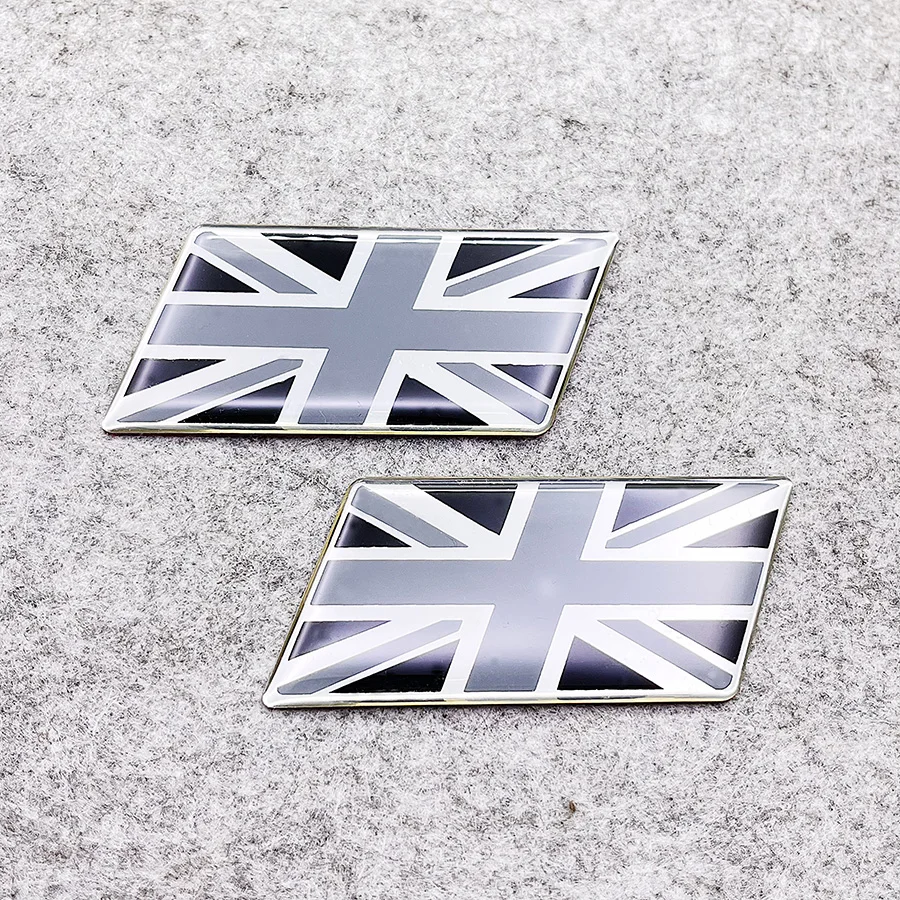 

Zinc Alloy Universal National UK Flag Motorcycle Stickers Decals Gray Union Jack Car Truck Scooter Moped Emblem Badge