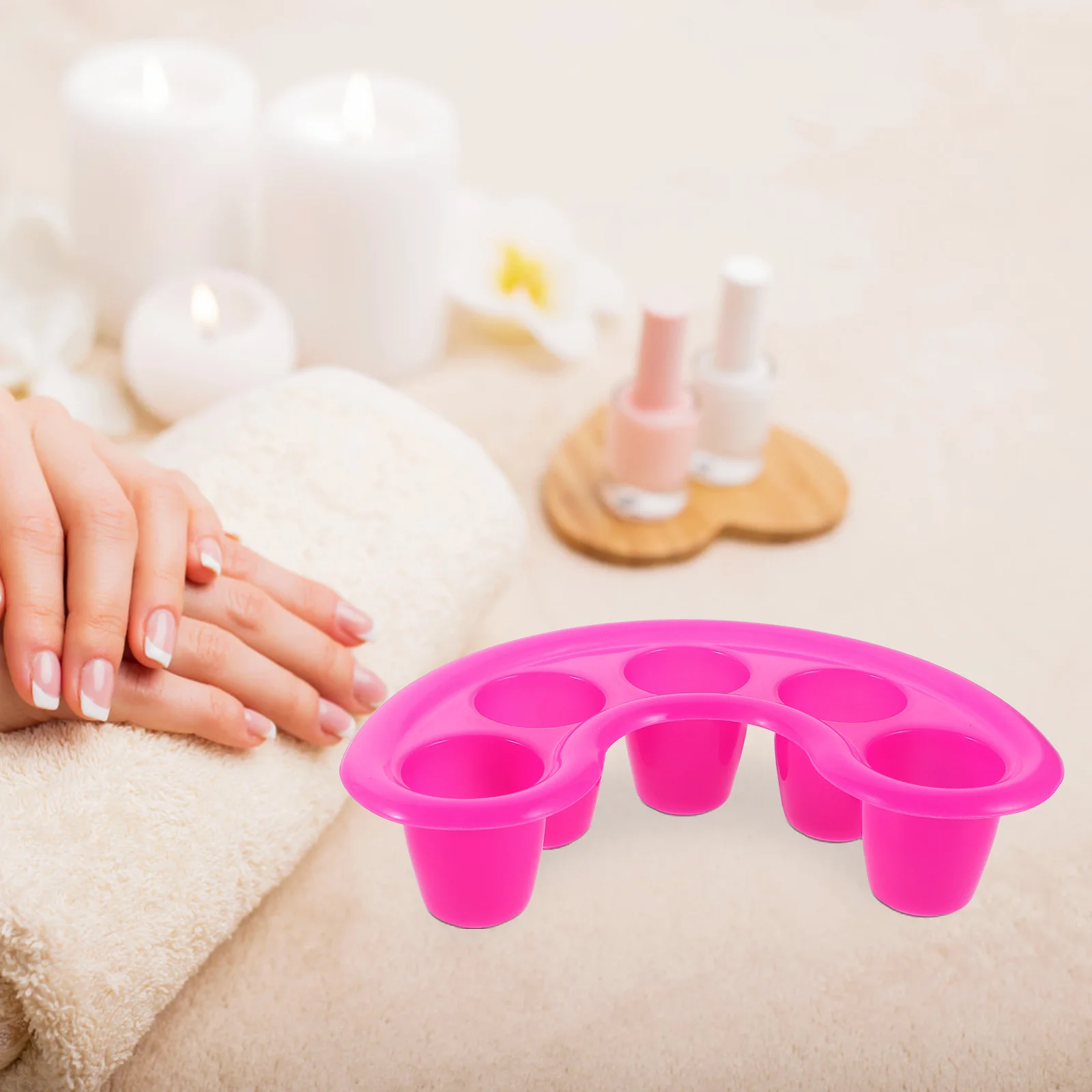 9-częściowy zestaw miseczek do moczenia palców do manicure, różne kolory, konstrukcja na pięć palców, miseczki do usuwania lakieru do paznokci, miseczki do manicure