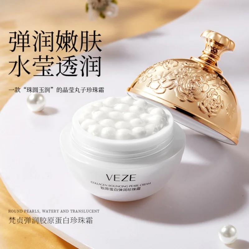 

VEZE Collagen Elastic Pearl Cream 30g Restructuring Pearl Pill Filling Cream Anti-aging Anti Wrinkle Moisturizing Skin Care