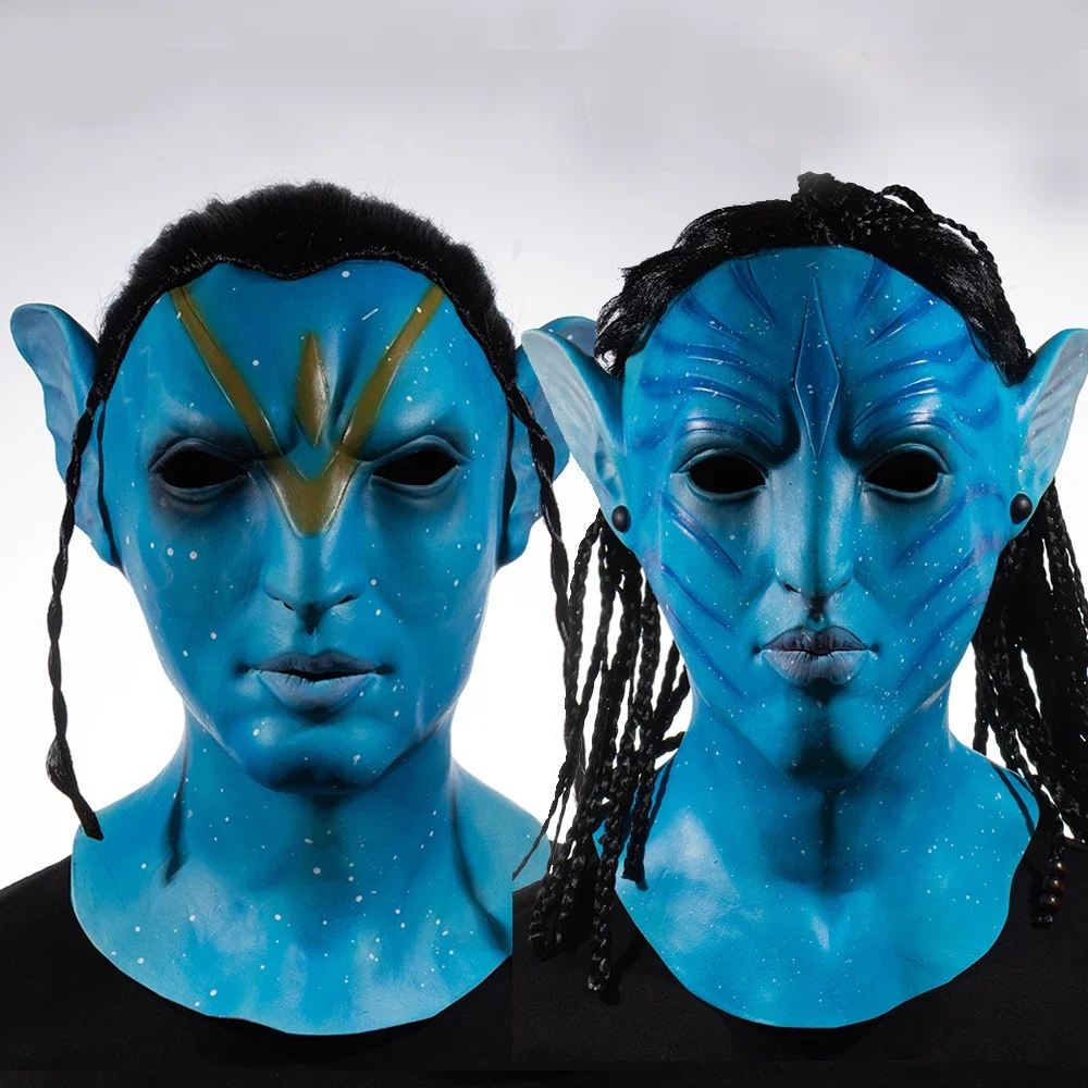 Avatar Na'vi Masks Cosplay Jake Sully Neytiri Helmets Planet Pandora Halloween Party Costumes Accessories Movie Props