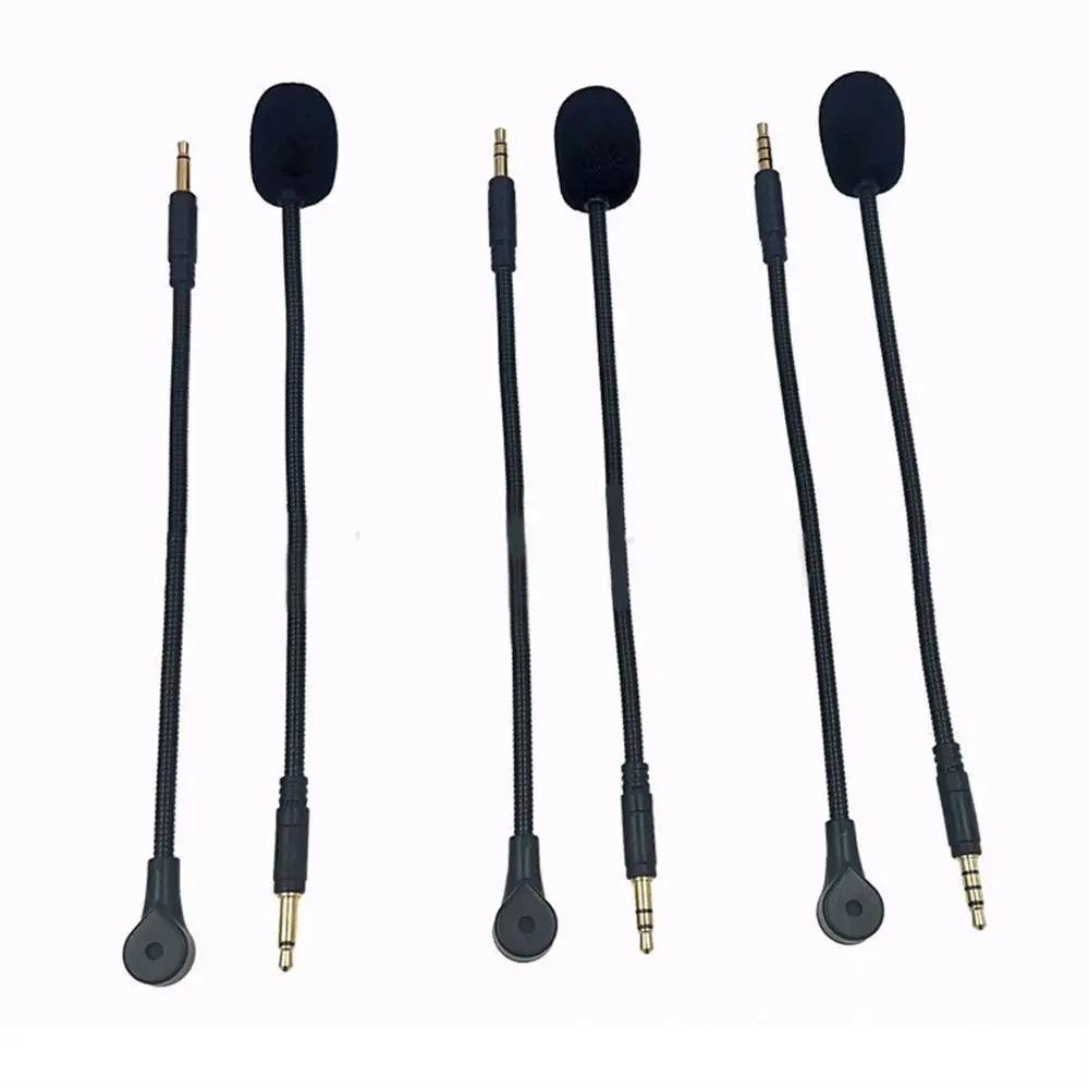 Portable Replacement Headphones Mic Game 3.5mm Wired HD Voice Mic Detachable Straight Plug Mini Headset Microphone Earphones