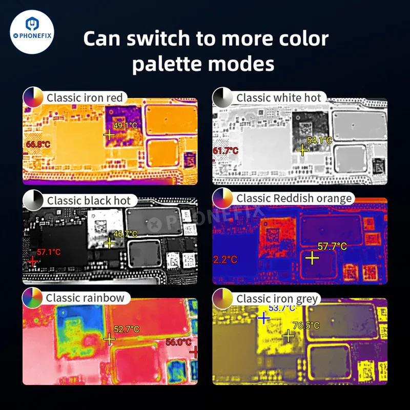 Imagem -05 - Qianli Câmera Térmica Infravermelha Fire Eye Pro Pcb Fault Diagnosis Tool Reparação Motherboard Telefone Resolução 256x192
