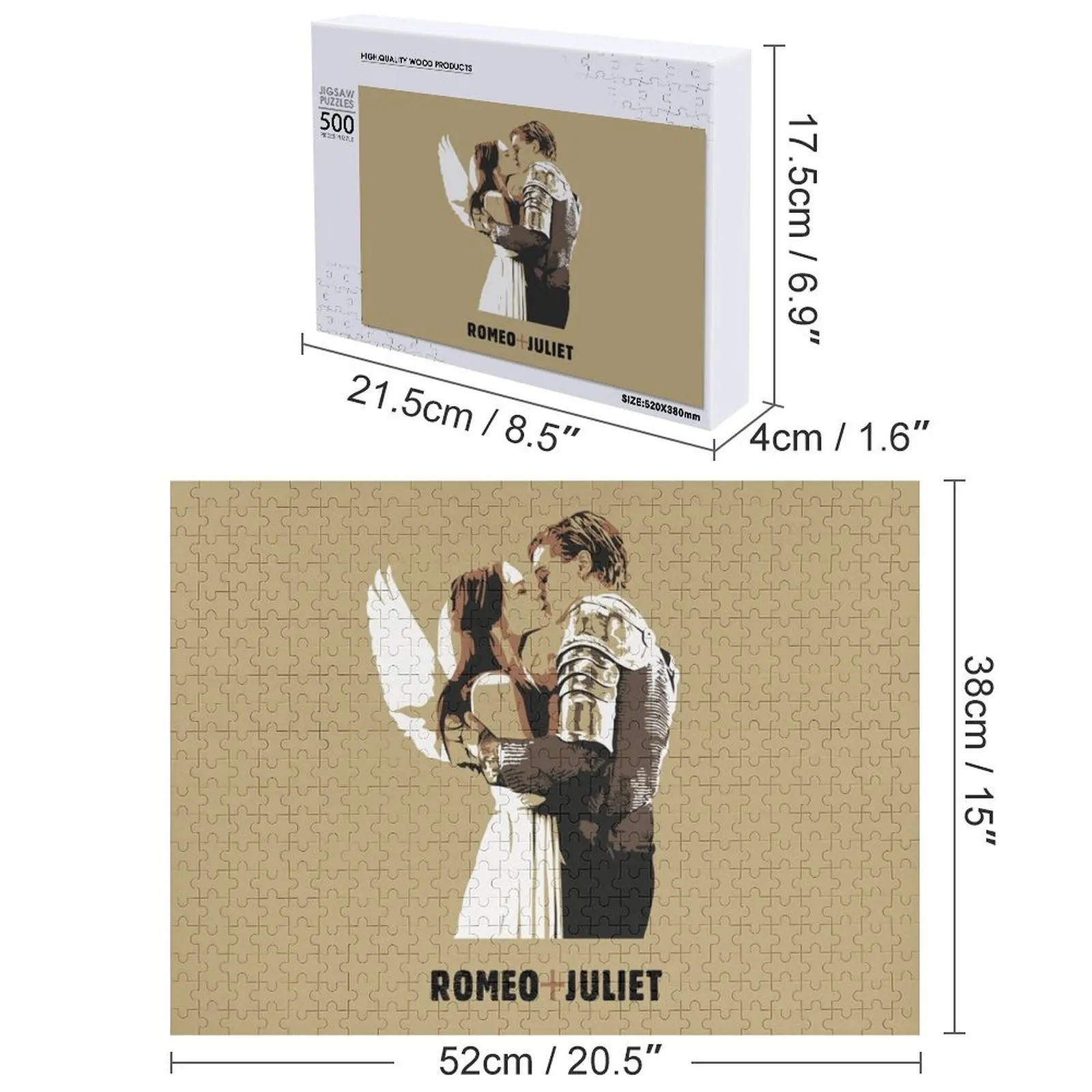 로미오 + 줄리엣 직소 퍼즐 아기용 나무 이름 장난감 동물 맞춤형 사진 퍼즐