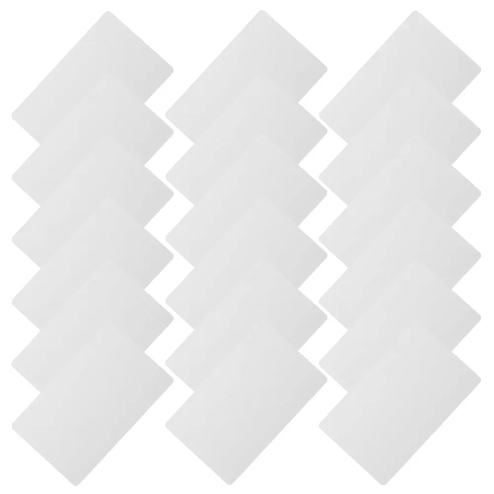 

50Pcs Blank Metal Business Cards Heat Transfer Printable Aluminum Name Cards for DIY Office Home Use Engraving Customizable