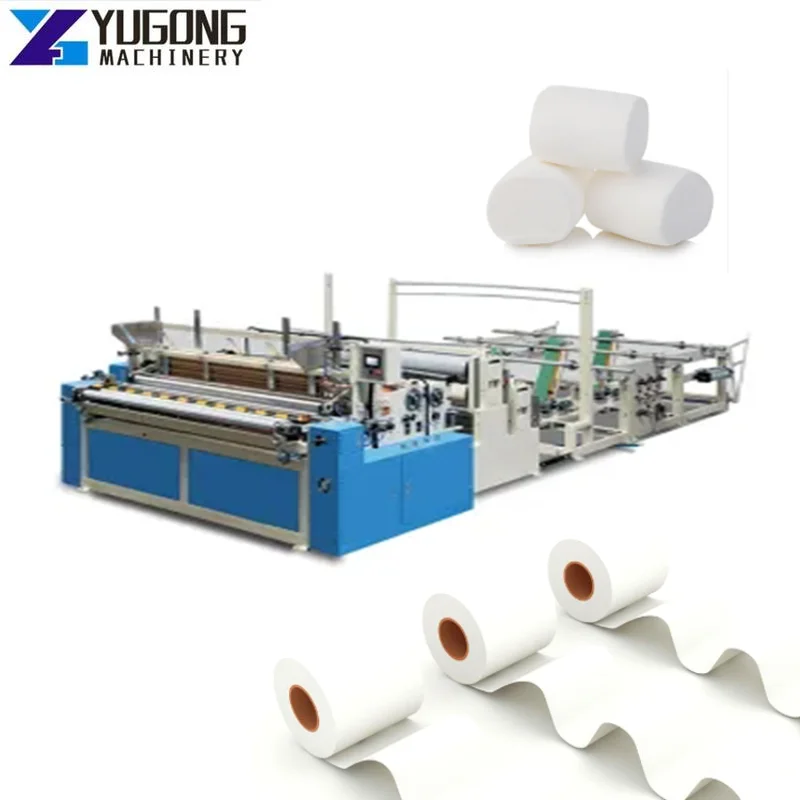 YUGONG Toilet Paper Packaging Equipment Toilet Paper Making Machine Toilet Tissue Paper Making Machine and Production Line