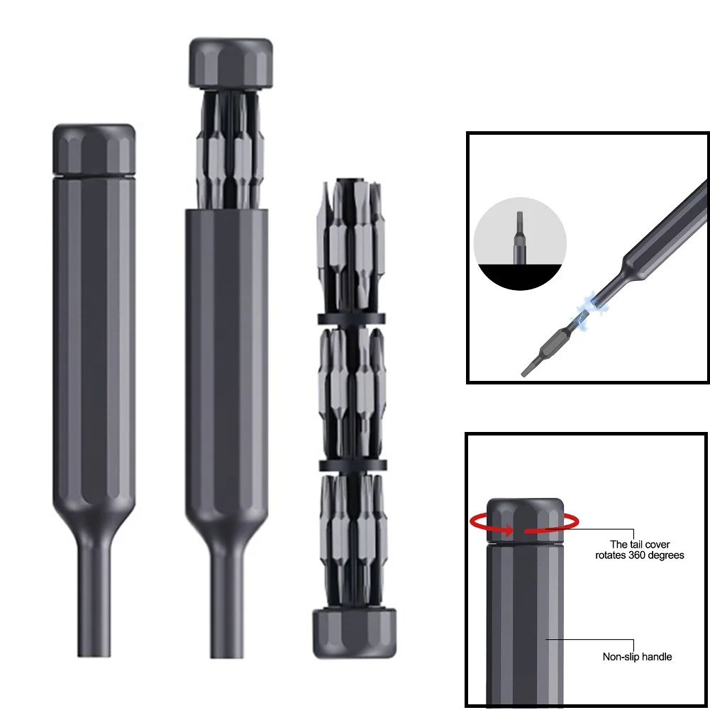 Imagem -02 - Liga de Aço Screwdriver Grupo Precisão Magnética Dupla Ponta Bits Plum Blossom U-shaped Y-shaped Ferramenta Mão 27 em 39 em 1