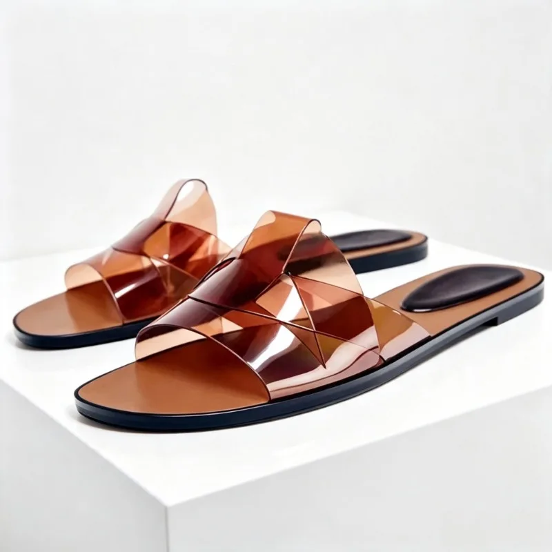 Concise Flat Slippers Women Lightweight Low-Heel Summer Slide Sandals Luxury Designer Shoes for Women Comfortable Beach Sandals