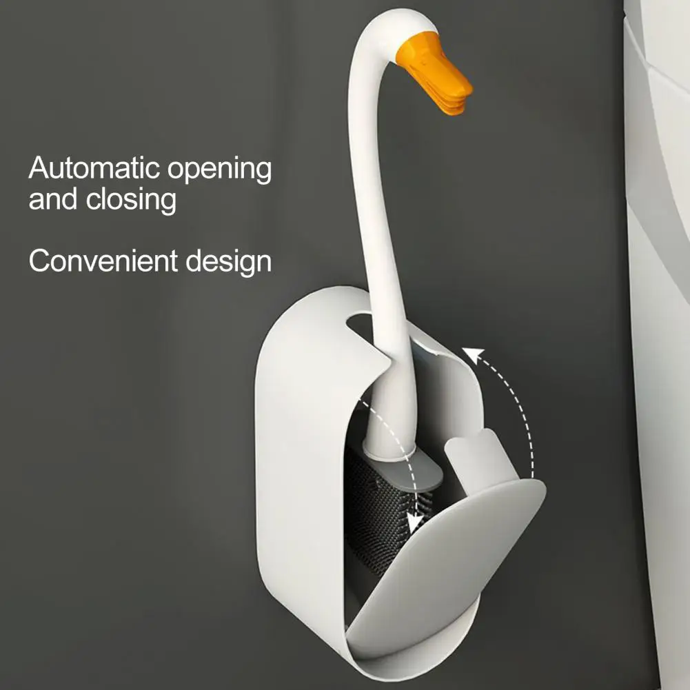 Easy-to-use Liquid Dispensing Toilet Brush Toilet Brush with Liquid Dispenser Easy Gap Tpr Bristles Hands-free Operation